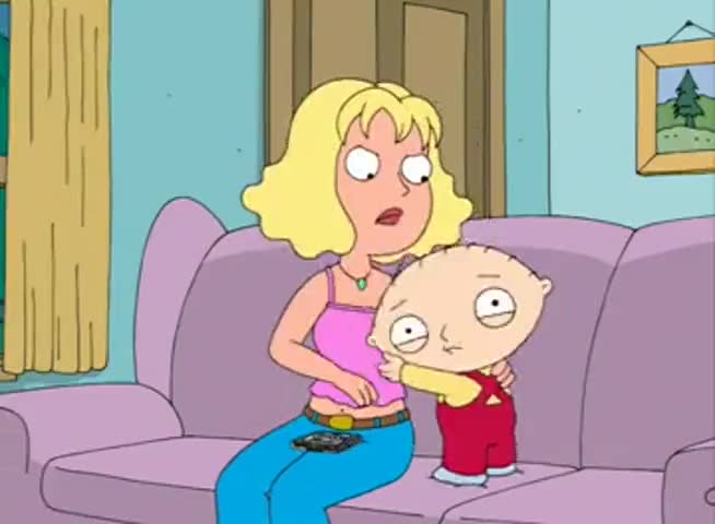 Stewie! No! That is a bad place to touch.