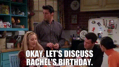 Friends - Rachel's interview animated gif