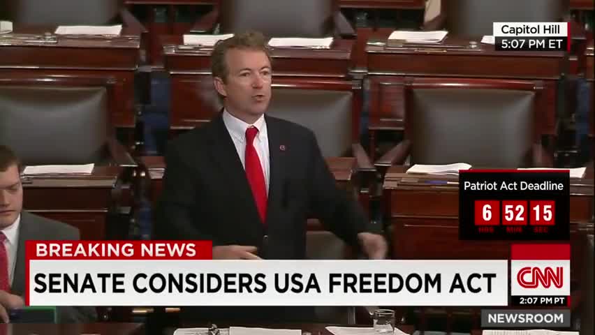 Quiz for What line is next for "Rand Paul vows to force the expiration of the PATRIOT Act"? screenshot