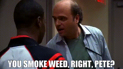 YARN | You smoke weed, right, Pete? | 30 Rock (2006) - S01E02 The Aftermath  | Video clips by quotes | ba7ab2da | 紗