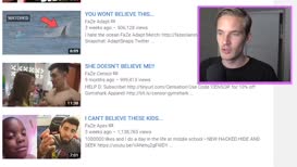 Quiz for What line is next for "PewDiePie - YOU WONT BELIEVE THIS CLICKBAIT"?