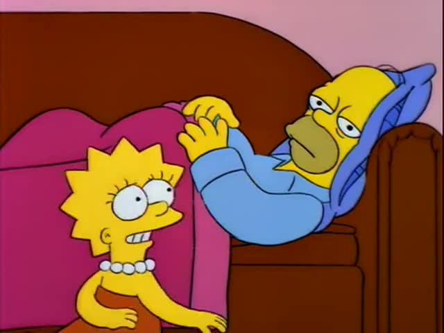 - Dad, are you listening to me? - Shh! Lisa! The dog is barking.