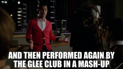 YARN | and then performed again by the glee club in a mash-up | Glee (2009)  - S04E19 Drama | Video gifs by quotes | be6b5937 | 紗
