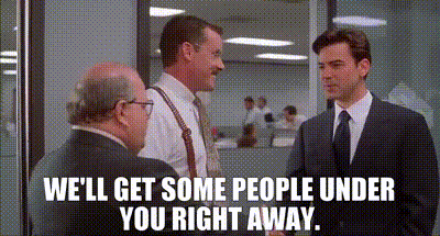 YARN | We'll get some people under you right away. | Office Space | Video  gifs by quotes | bf8cca7c | 紗