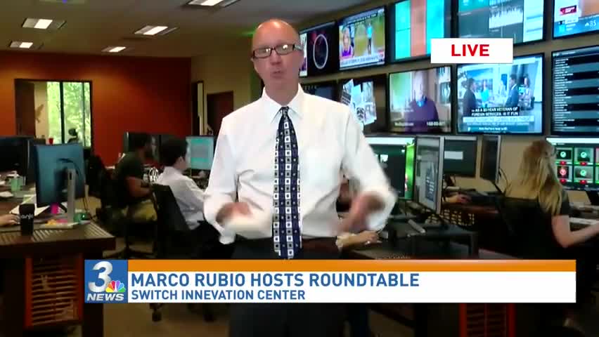 Rubio as you mentioned was here today talking technology in the southwest valley this is the Florida senator second