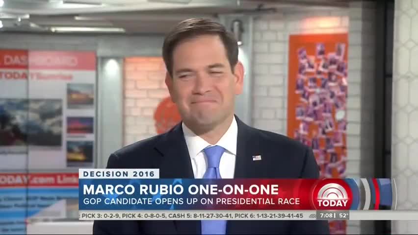 Clip image for 'Rubio good morning nice to see you senator how are you going to get one of the first people we've been able to see here in the last month or so or I can say you had a good September Arab