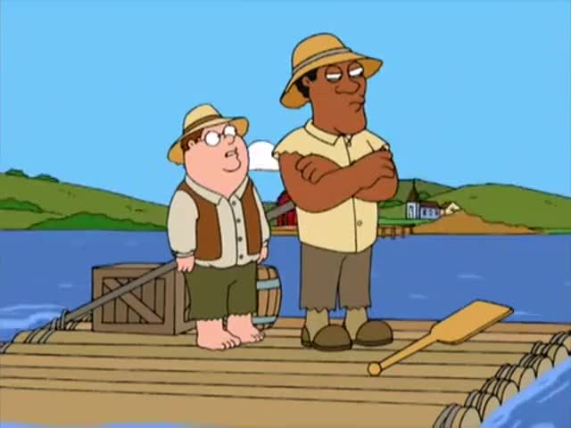 - Could you pass me the oar, N-word Jim. - Thank you.