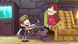 Clip thumbnail for 'but according to this book, Gravity Falls has this secret dark side.