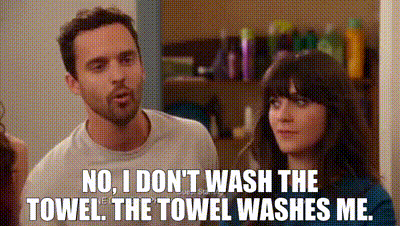 I Don't Wash the Towel The Towel Washes Mw New Girl Sticker
