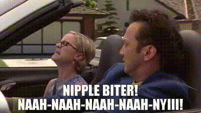 YARN | Nipple biter! Naah-naah-naah-naah-nyiii! | Deuce Bigalow: Male Gigolo (1999) | Video clips by quotes | cb3134bb | 紗