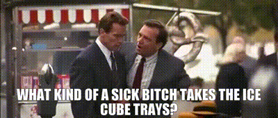 What kind of a sick bitch takes the ice cube trays?