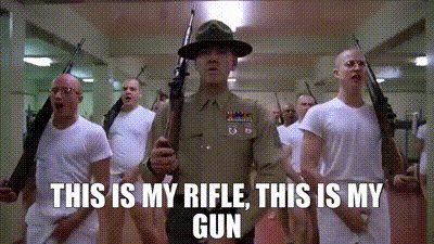 YARN | This is my rifle, this is my gun | Full Metal Jacket (1987) | Video  gifs by quotes | d098b8c9 | 紗