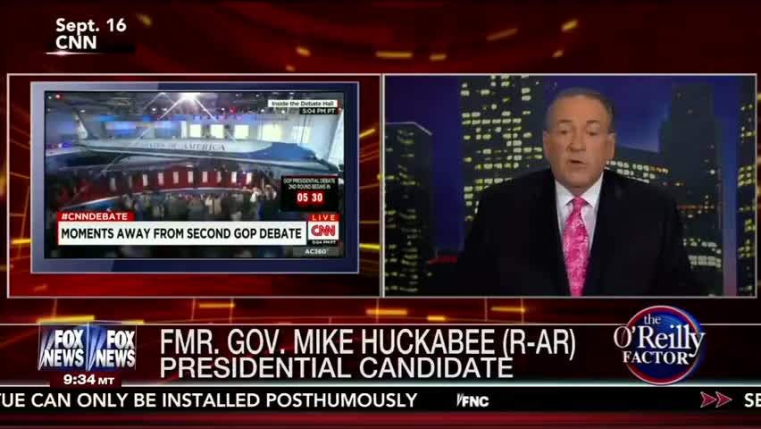 Quiz for What line is next for "Mike Huckabee - O'Reilly Factor Appearance - 9-19-15"? screenshot