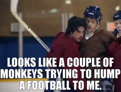 YARN | Looks like a couple of monkeys trying to hump a football to me. |  Miracle (2004) | Video clips by quotes | d1ea22bf | 紗