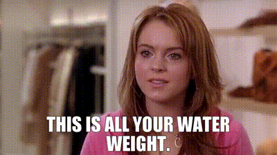 This is all your water weight.