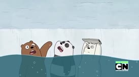 - Both: We're gonna drown! - Ice Bear drowning.