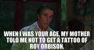 YARN | When I was your age, my mother told me not to get a tattoo of Roy  Orbison. | The Waterboy (1998) | Video gifs by quotes | d5e2f23c | 紗