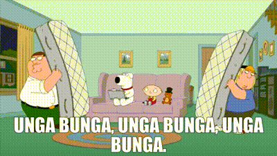 YARN | Unga bunga, unga bunga, unga bunga. | Family Guy (1999) - S12E21  Comedy | Video gifs by quotes | d95d20d4 | 紗