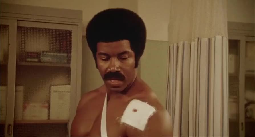 Black Dynamite clip with quote How's my x-ray? 