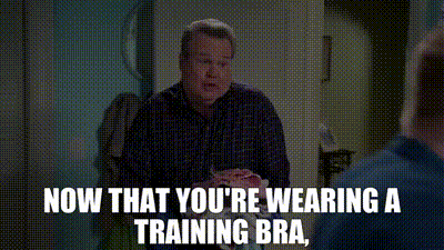 YARN, now that you're wearing a training bra,, Modern Family (2009) -  S10E16 Red Alert, Video clips by quotes, dbcbf3a3