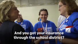 Clip thumbnail for 'and you got your insurance through school district and then you were able to keep her on for just if you have a character you