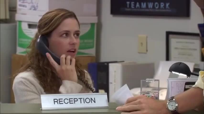 Say it with me: Dunder Mifflin, this is Pam ❤️ #TheOffice #PamBeesly #