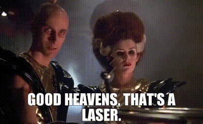 YARN | Good heavens, that's a laser. | The Rocky Horror Picture Show (1975)  | Video gifs by quotes | e1792288 | 紗