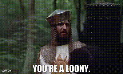 YARN | You&#39;re a loony. | Monty Python and the Holy Grail | Video gifs by  quotes | e3637c50 | 紗