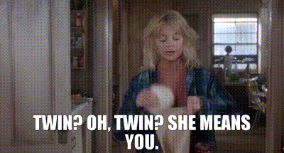 - Twin? Oh, Twin? - She means you.
