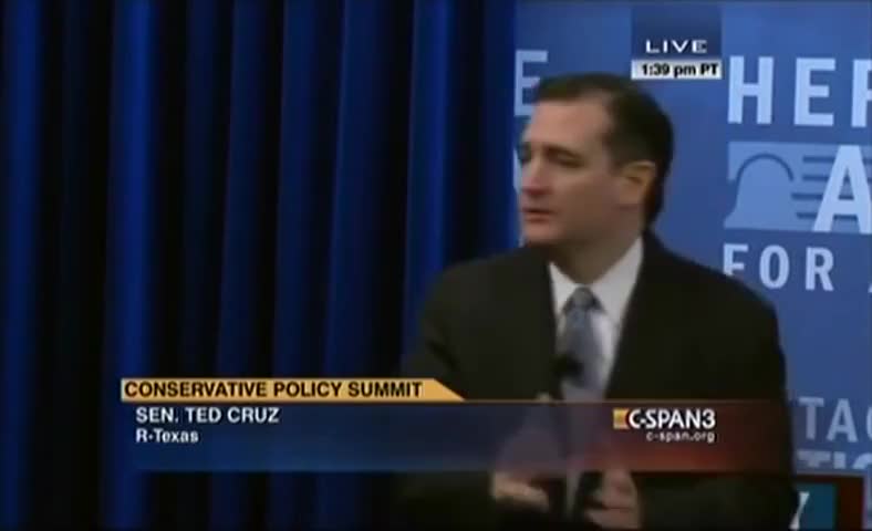 Quiz for What line is next for "Sen. Ted Cruz at the Heritage 2015 Conservative Policy Summit"? screenshot