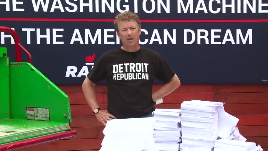 hey i'm rand paul and i'm trying to kill the tax code all seventy thousand pages of you want to know more about my plan to have a one page tax