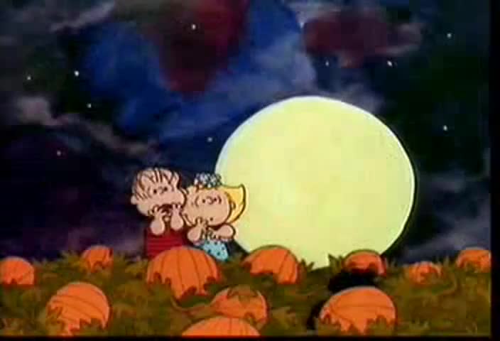It's the Great Pumpkin. He's rising up out of the pumpkin patch.