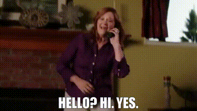 YARN | - Hello? - Hi. Yes. | Unbreakable Kimmy Schmidt (2015) - S01E04  Kimmy Goes to the Doctor! | Video clips by quotes | ec3c02a2 | 紗