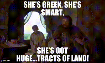 Image of She's Greek, she's smart, she's got huge...tracts of land!