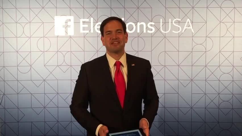 Hey this is Marco Rubio here at the red state gathering in Atlanta Georgia and I'm take looks forward nickname Tony