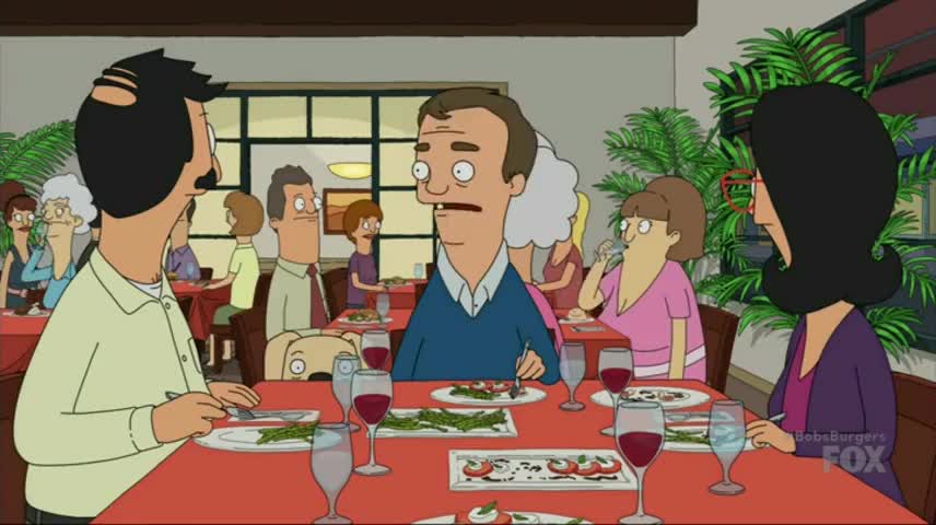 Quiz for What line is next for "Bob's Burgers - S08E14 The Trouble with Doubles"? screenshot