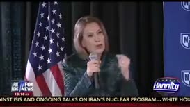 Clip thumbnail for 'we have to help our allies fight a war which we need them to with back with us for the hour is twenty sixteen GOP presidential candidate Carly Fiorina right