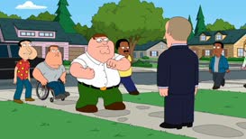 - Kick his ass, Peter! - Yeah, kick his ass!