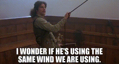 I wonder if he's using the same wind we are using.